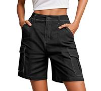 Short Jean Corto Bermudas Blancas Moda Entrenamiento Gris Acampanado Baggy Cintura Bombachos Palazzos Encaje Ganchillo Cómodos Pantaloneta Combinaciones Hilo Escoces Pescador Vinilo