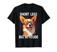Short Legs Big Attitude Corgi Camiseta