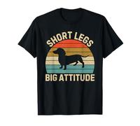 Short Legs Big Attitude Dachshund Mom Dad Camiseta