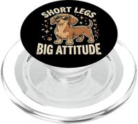 Short Legs Big Attitude Dachshund Perro De Raza Salchicha PopSockets PopGrip para MagSafe