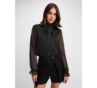 Short recto bolsillos solapa negro mujer 42