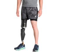 ADIDAS Own The Run Spray Dye 2in1 Short M - Hombre - Gris / Negro - talla XL- modelo 2025