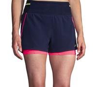 BROOKS 221656439 High Point 3" 2-in-1 Short 2.0 Shorts Mujer Navy/Neo Pink Tamaño 25