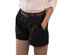 Short Verano Cintura Media Estilo inglés sólido, Moda Mujer