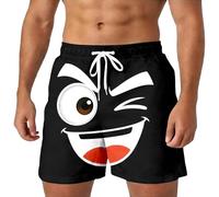 Short Verano Gracioso Hombre con Caras 3D de Dibujos Animados diseño único Que no Pasa desapercibido súper cómodo