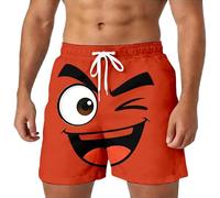 Short Verano Gracioso Hombre con Caras 3D de Dibujos Animados diseño único Que no Pasa desapercibido súper cómodo