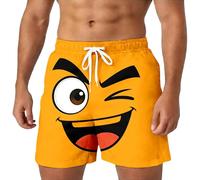 Short Verano Gracioso Hombre con Caras 3D de Dibujos Animados diseño único Que no Pasa desapercibido súper cómodo