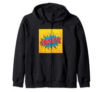 Shortie Estilo cómic Splash Sudadera con Capucha