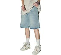Shorts Baggy para Hombres de Jeans Niños Baggy Jeans Niños Jorts Corte Baggy Shorts de Danza Urbana Skateboard Pantalón de Jogging para Hombres Corto