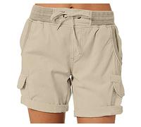 Shorts Cargo Mujer Verano Casual Corto Bermuda Tejido Exterior Playa Bolsillos