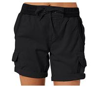 Shorts Cargo Mujer Verano Casual Corto Bermuda Tejido Exterior Playa Bolsillos