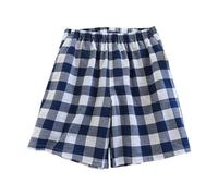 Shorts Cuadros Lavados Mujer Cuatro Tallas Bolsillos Laterales Casuales sobre Pantalones Playeros