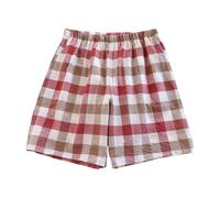 Shorts De Cuadros Lavados para Mujer En Cuatro Tallas con Bolsillos Laterales, Casuales para Usar sobre Pantalones Playeros