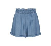Shorts de mujer con cintura elástica y dobladillo vueltos