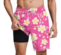 Shorts de Playa Estampados en Capas para bañadores de Verano con diseño de Capas para un Uso cómodo en el mar la Piscina. Aire Libre Que Refresca tu Verano