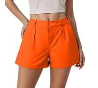 Shorts Deportivo Mujer, Pantalon Corto Mujer Verano,Casual de Verano con diseño de Botones y Tejido elástico Transpirable para Uso Diario y Vacaciones Pantalones Pantalón