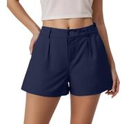 Shorts Deportivo Mujer, Pantalon Corto Mujer Verano,Casual de Verano con diseño de Botones y Tejido elástico Transpirable para Uso Diario y Vacaciones Pantalones Pantalón