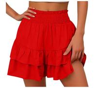 Shorts Deportivo Mujer, Pantalon Corto Mujer Verano,con Diseño de Pierna Ancha y Estilo Vertical Informal Culotte Pantalones Pantalón