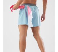 Shorts Gimnasio Hombre con Toallero Posterior Jacquard Shorts(Teal XXXL) | Toallero izquierdo, cuelga toalla pequeña, limpia sudor fácilmente, manos libres durante ejercicio