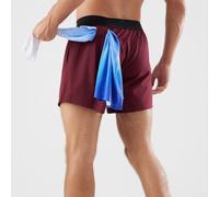 Shorts Gimnasio Hombre con Toallero Posterior Jacquard Shorts(Wine red XXXL)