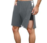 Shorts Herren Sommer kurze Freizeithorts Bermuda Lässige Herren-Shorts für den täglichen Sport. Lockere Passform mit Perfekt für den Frühling bequeme Tragen Ideal zum kombinieren mit T-Shirts., gris
