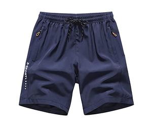 Shorts Hombre - Capris Summer Men's Casual Sports Pantalones De Playa Sueltos Transpirables Pantalones Cortos Casuales (Blue L)