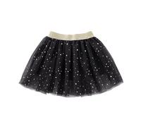 Shorts Jungen 140 Kinder-Tulll-Tutu-Rock mit Glitzerdruck Stern-Prinzessinsin--Partyrock für Mädchen von 1 bis 10 Jahren Shorts Training für Mädchen, Negro , 4-5 años