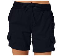 Shorts Mujer Verano Cargo Bermuda Corto Cintura Alta Ligeros Senderismo Exterior Deporte Ocio Bolsillos Múltiples