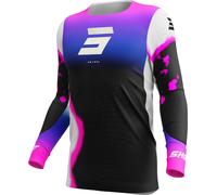 Shot Aerolite Astral Maillot de motocross, negro-rosa, tamaño XS para Hombres