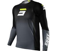 Shot Aerolite Gradient Maillot de Motocross, negro-blanco-amarillo, tamaño 2XL para Hombres