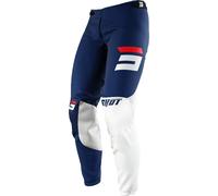 Shot Aerolite Gradient Pantalones de Motocross, Azul/Blanco/Rojo, Talla 28