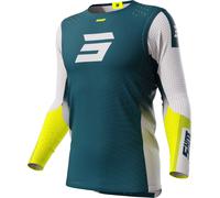 Shot Aerolite Honor Maillot de motocross, blanco-azul-amarillo, tamaño S para Hombres