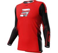 Shot Aerolite Honor Maillot de motocross, negro-rojo, tamaño S para Hombres