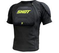 Shot Airlight Chaqueta protectora de manga corta, negro/amarillo neón, Talla L