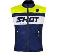 Shot Bodywarmer Lite Chaleco de motocross, azul-amarillo, tamaño L para Hombres