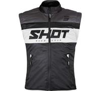 Shot Bodywarmer Lite Chaleco de motocross, negro-blanco, tamaño 2XL para Hombres