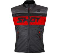 Shot Bodywarmer Lite Chaleco de motocross, negro-rojo, tamaño L para Hombres