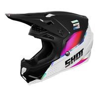 Shot Core Honor Casco de motocross, blanco-rosa-verde-azul-lila-amarillo, tamaño S para Hombres