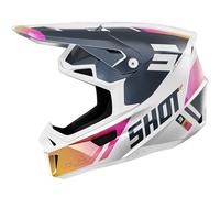 §Casco de Cross Shot Lite Ultra Azul-Naranja-Rosa Perlado§