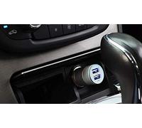 Shot Case Adaptador USB Encendedor para Samsung Galaxy S6 Doble 2 PTS Coche Cargador Universal Plata