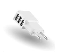 Shot Case Cargador Adaptador USB para Huawei P10 Lite Smartphone/Tablet Triple Toma de Pared 3 Puertos Corriente AC Cargador Blanco