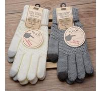 Shot Case Guantes Mujer táctiles para Alcatel 5 Gris