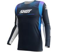 Shot Contact Apex Maillot de motocross, azul, tamaño L para Hombres
