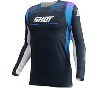 Shot Contact Apex Maillot de motocross juvenil, azul, tamaño 6 - 7