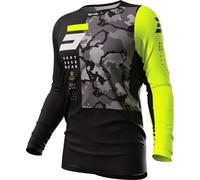 Shot Contact Camo 2.0 Maillot de Motocross, negro-gris-amarillo, tamaño XS para Hombres