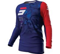 Shot Contact Camo 2.0 Maillot de Motocross, rojo-azul, tamaño L para Hombres