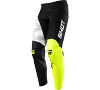 Shot Contact Camo Pantalones de Motocross, negro-amarillo, tamaño 32 para Hombres