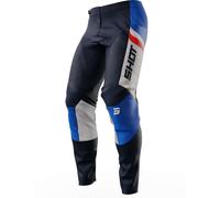 Shot Contact Legend Pantalones de motocross, negro-blanco-rojo-azul, tamaño 32 para Hombres