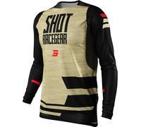 Shot Contact Loom Maillot de Motocross, negro-oro, tamaño 3XL para Hombres