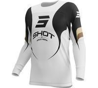 Shot Contact Manta Maillot de motocross, Blanco, Talla XL